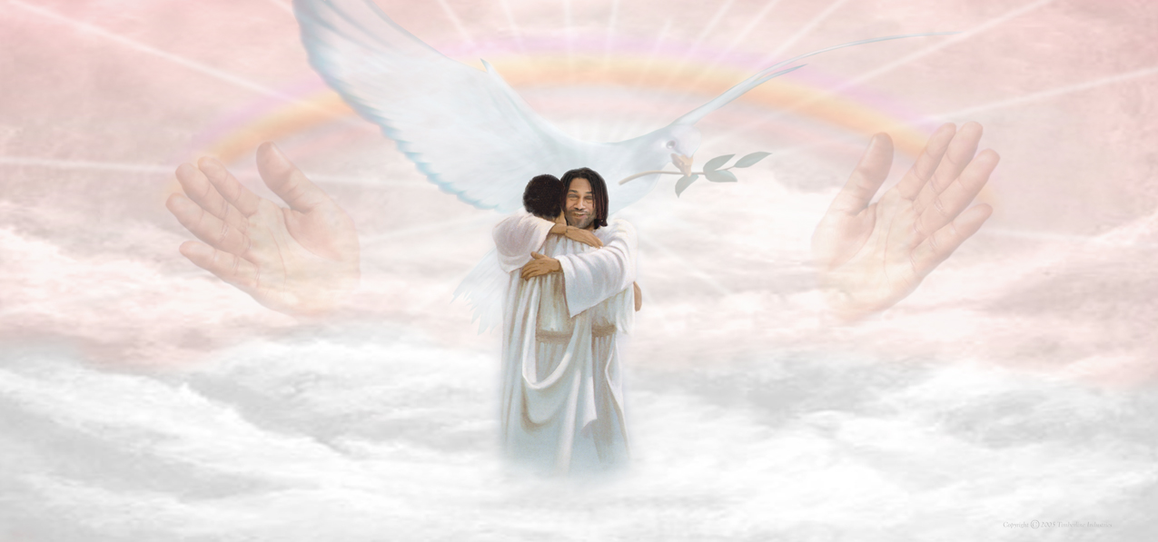 In Gods Arms (AA) Clouds Pink